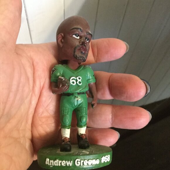 Set of 5 Saskatchewan Roughrider gift with purchase bobble heads excellent shape - Picture 4 of 8